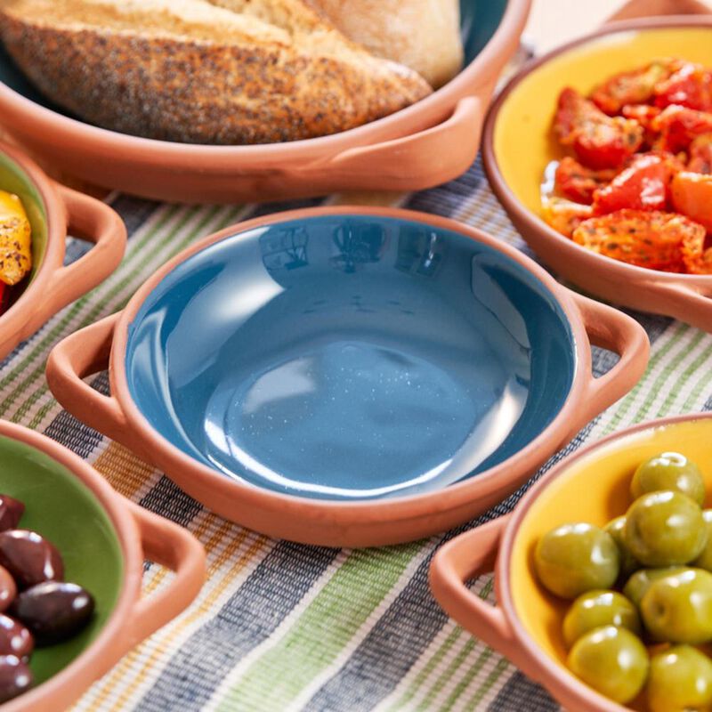 Dexam Sintra Large Glazed Terracotta Tapas Dish - Ink Blue image number 1